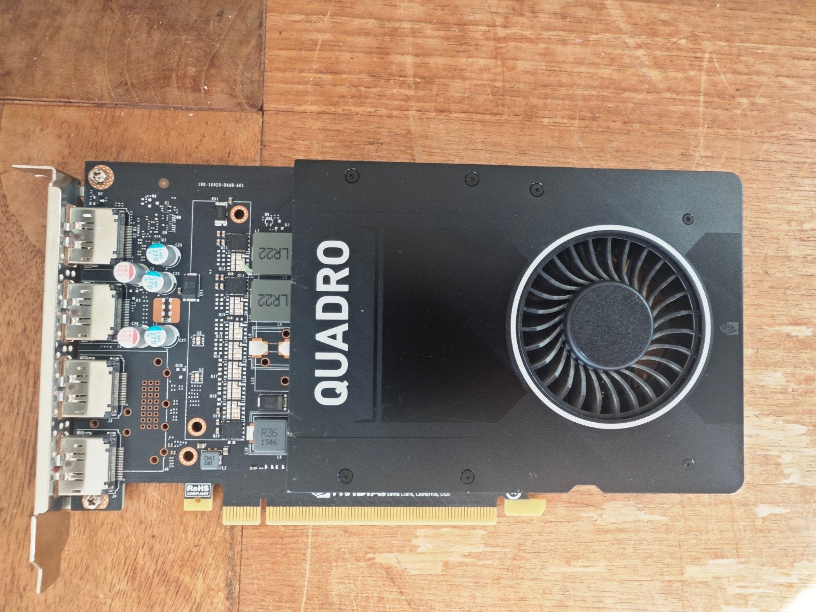 NVIDIA Quadro P2200 5GB Videokaart AI & Videobewerking, Info@nvidia.com, PCI-Express 3, DisplayPort, NVIDIA Corporation
