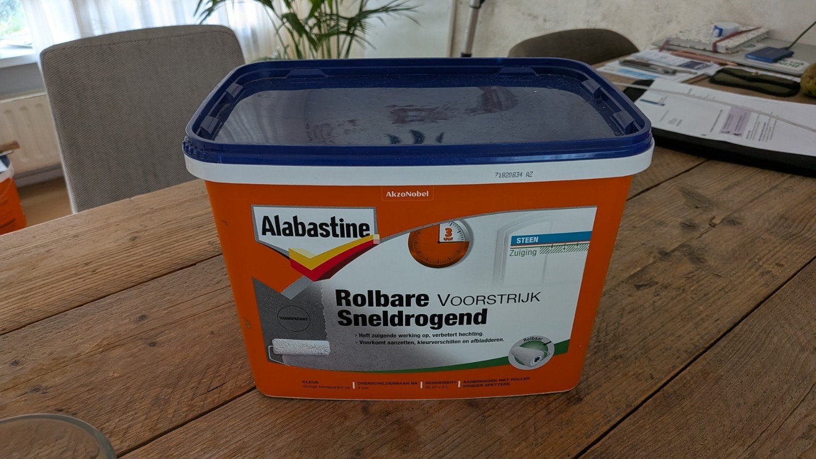 Alabastine Rolbare Voorstrijk Sneldrogend, Ophalen, Nieuw, Wit