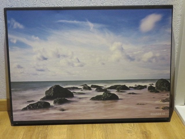 Prachtige foto op canvas van het strand bij Vlissingen 50x70, 50 – 75, Oorspronkelijke maker, Ophalen of Verzenden, Zo goed als nieuw