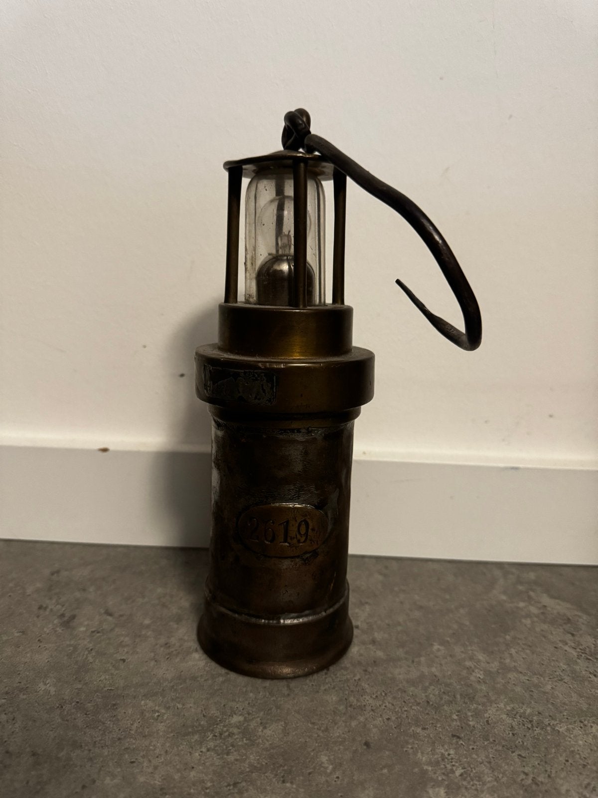 Antieke mijnwerkerslamp, Antiek en Kunst, Antiek | Lampen, Ophalen of Verzenden