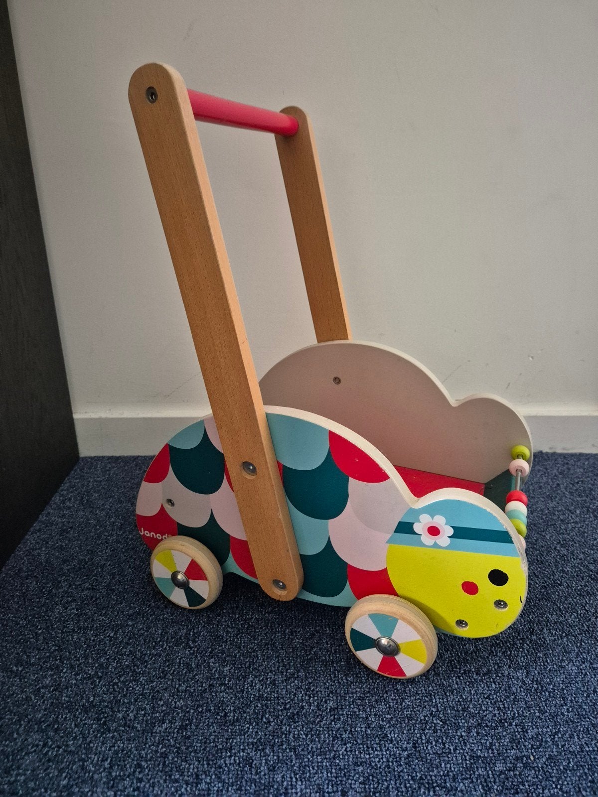 Janod Houten Loopwagen Schildpad, Ophalen