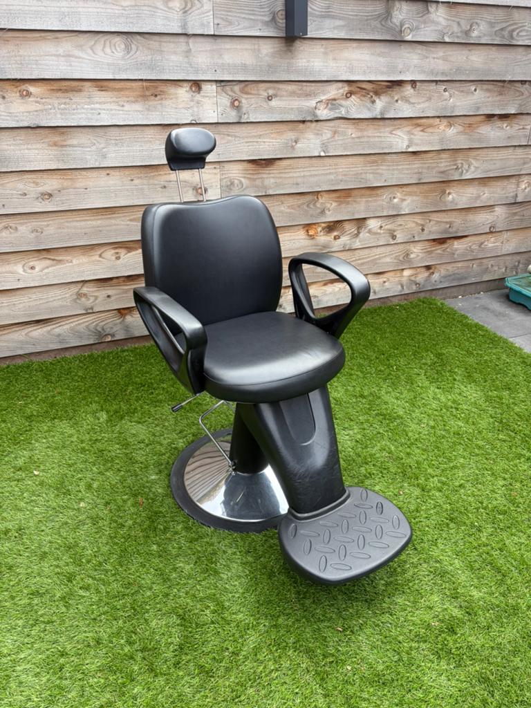Kapper stoel synthetic leather barber chair ROYAL, Ophalen of Verzenden, Zwart, Eén