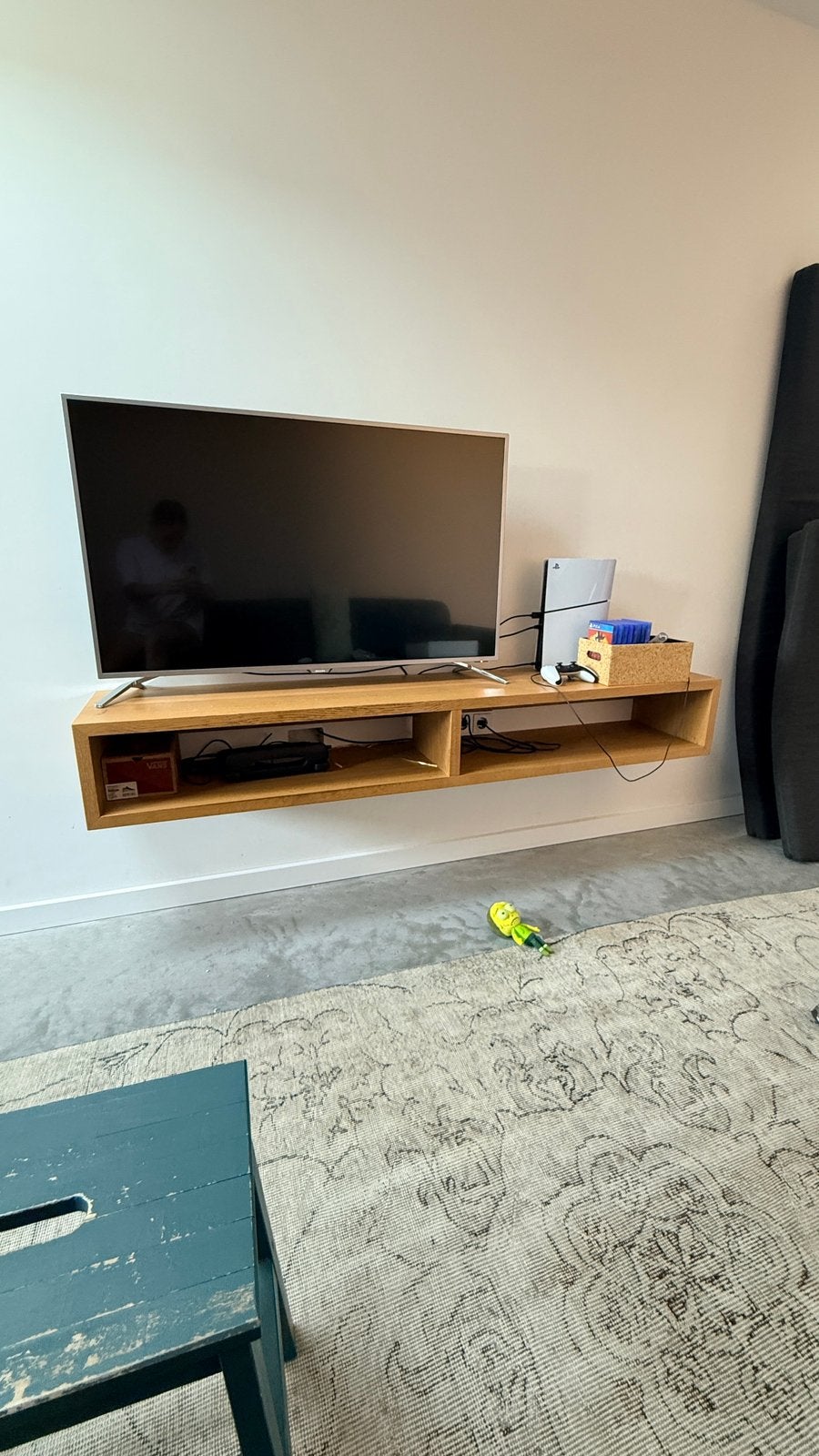Strak eiken tv meubel, Ophalen, Zo goed als nieuw, 25 tot 50 cm, Minder dan 100 cm