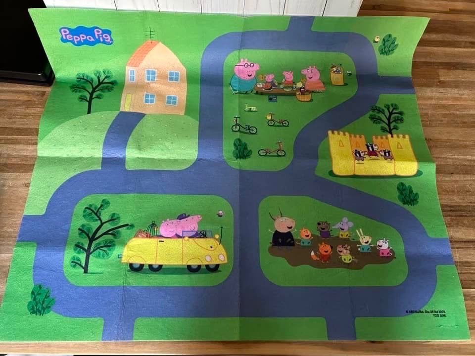 Vilt speelkleed met wegen en huizen print 70x80cm, Ophalen of Verzenden, Zo goed als nieuw
