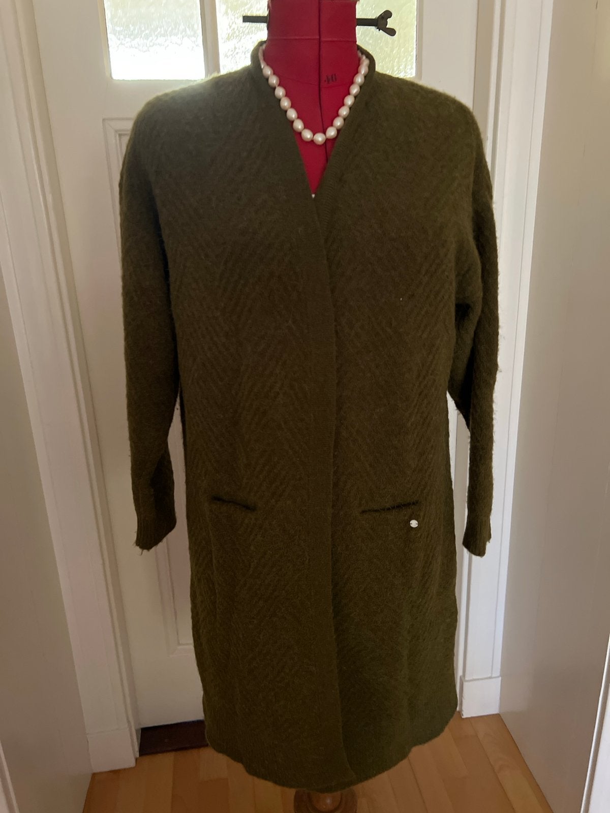Brax lang groen vest maat 42/44, Kleding | Dames, Ophalen of Verzenden, Zo goed als nieuw, Maat 42/44 (L), Groen