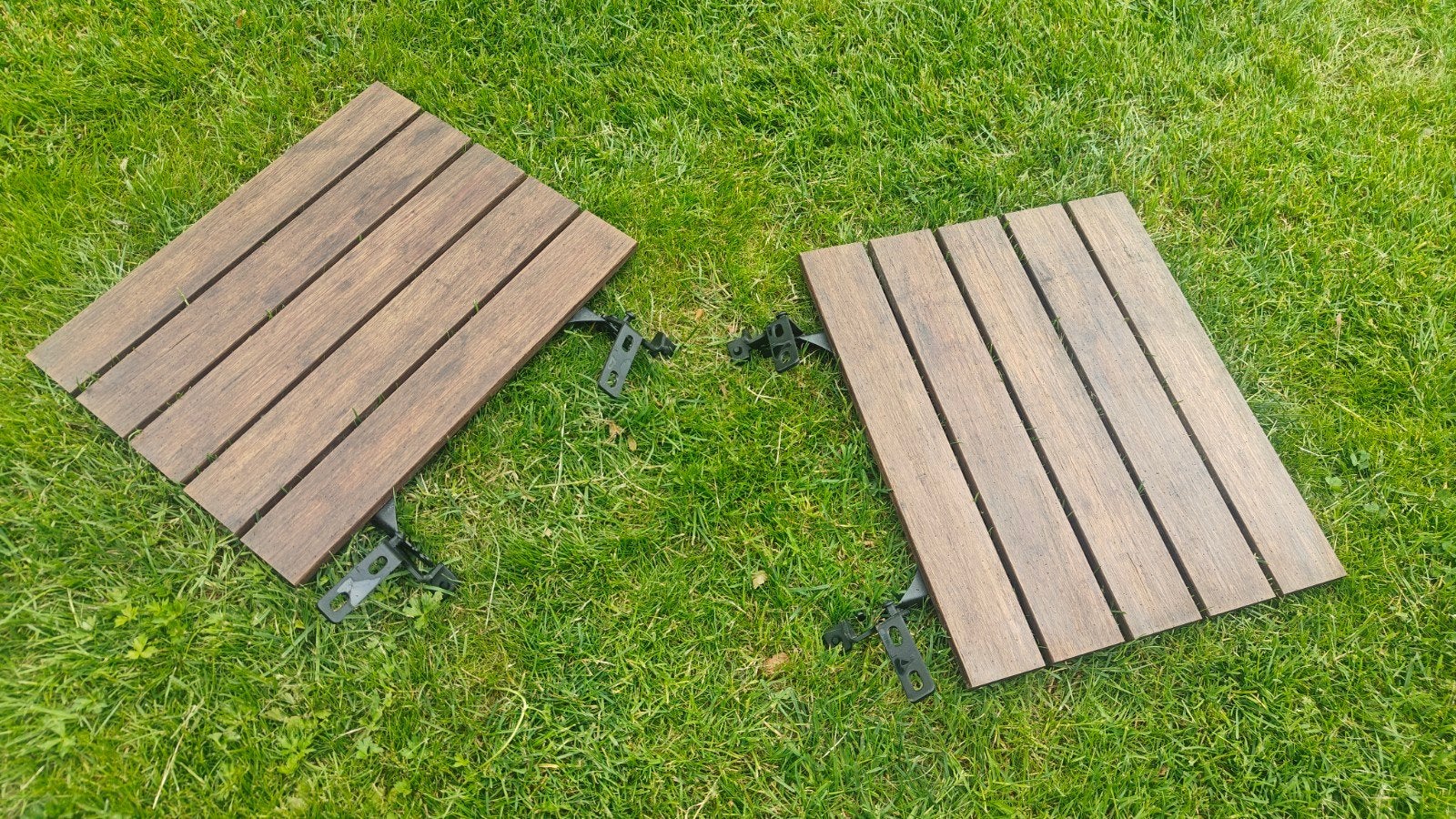 Bastard zijtafels met scharnieren - Large, Tuin en Terras, Ophalen of Verzenden, Gebruikt, Rechthoekig, Hout