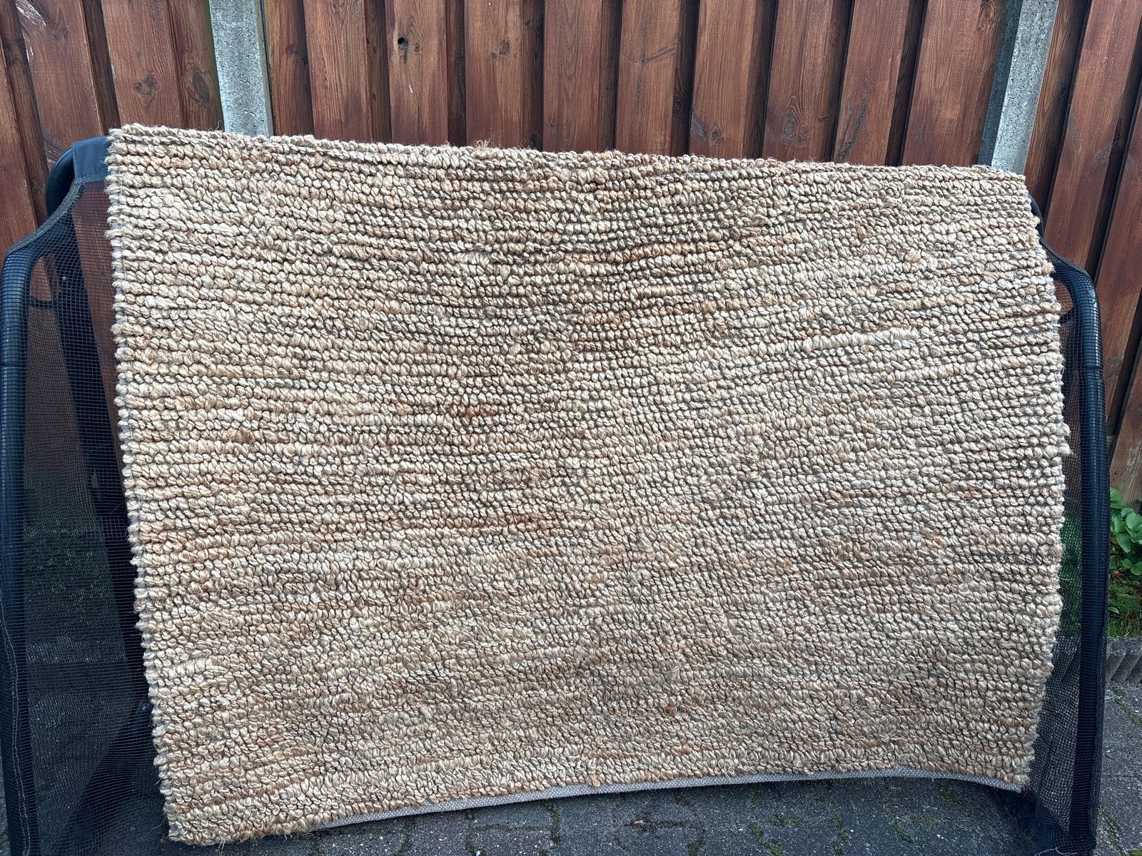 Juten vloerkleed - Natuurlijke uitstraling, Ophalen, Gebruikt, Bruin, 150 tot 200 cm