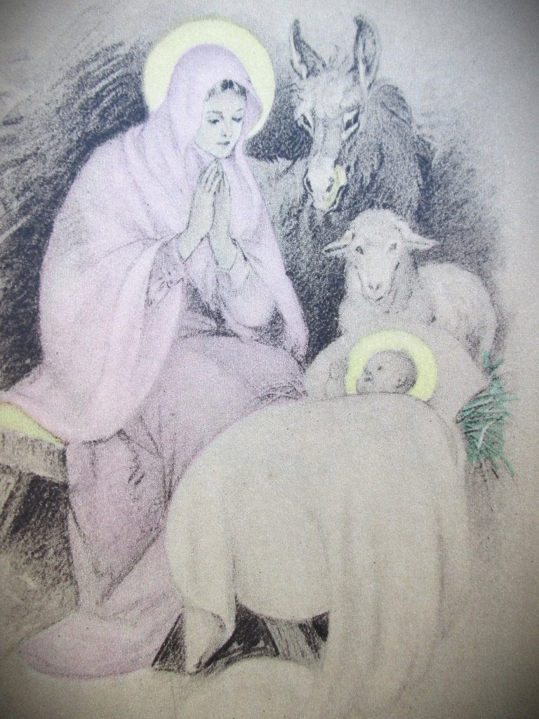 Kaarten Religieus vorige eeuw~Engels~Kerst~5 x, Ophalen of Verzenden, 1920 tot 1940, Feest(dag)