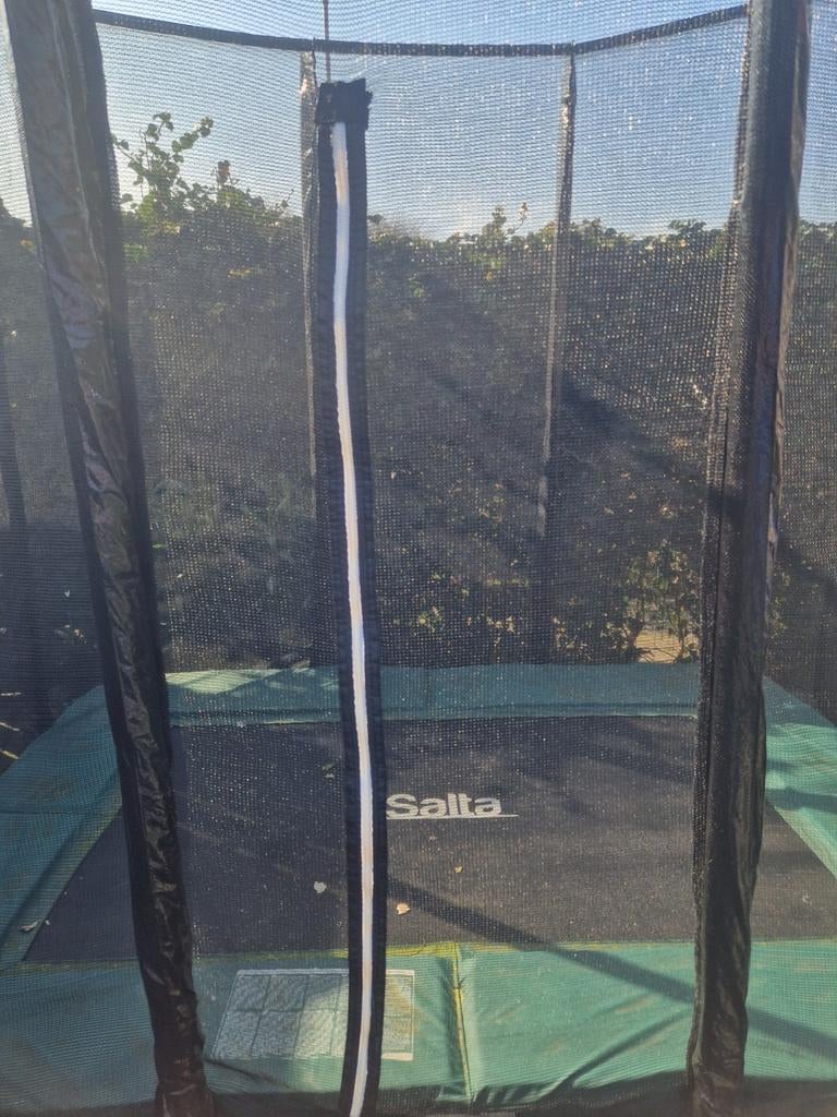 Salta trampoline met veiligheidsnet een zomer oud, Ophalen of Verzenden, Gebruikt