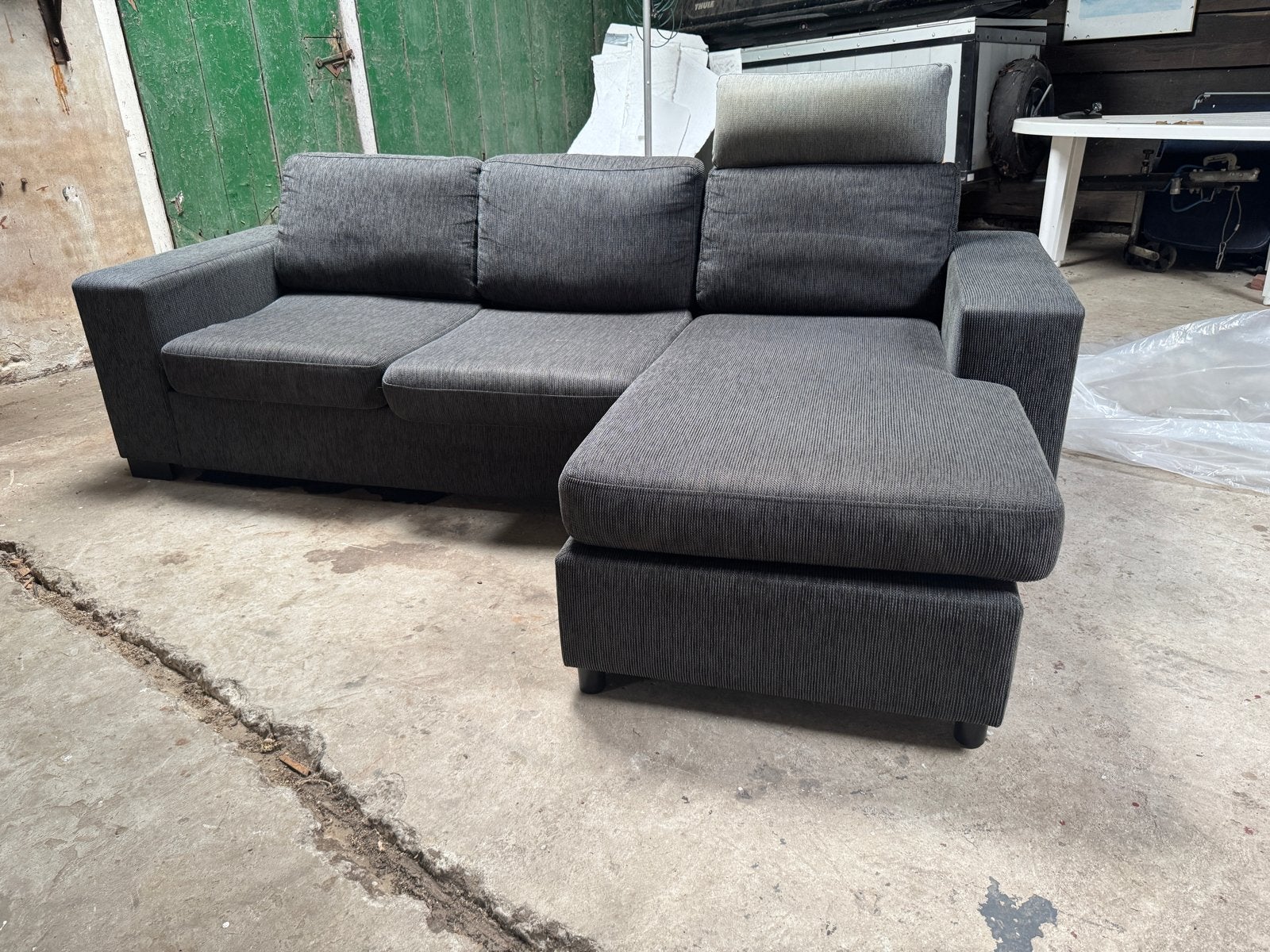 TEAB - Hoekbank met Longchair - ophalen in Ruinerwold, Huis en Inrichting, Ophalen, Gebruikt, 125 tot 150 cm, Hoekbank
