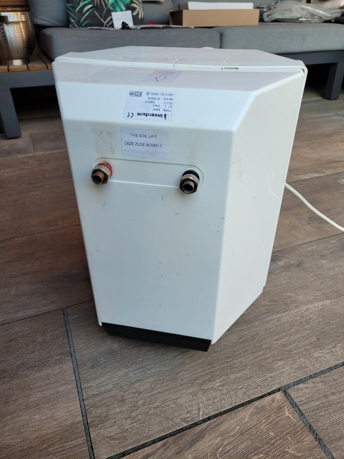 Inventum Boiler - 20 Liter, Ophalen, Gebruikt, 20 tot 100 liter, Boiler
