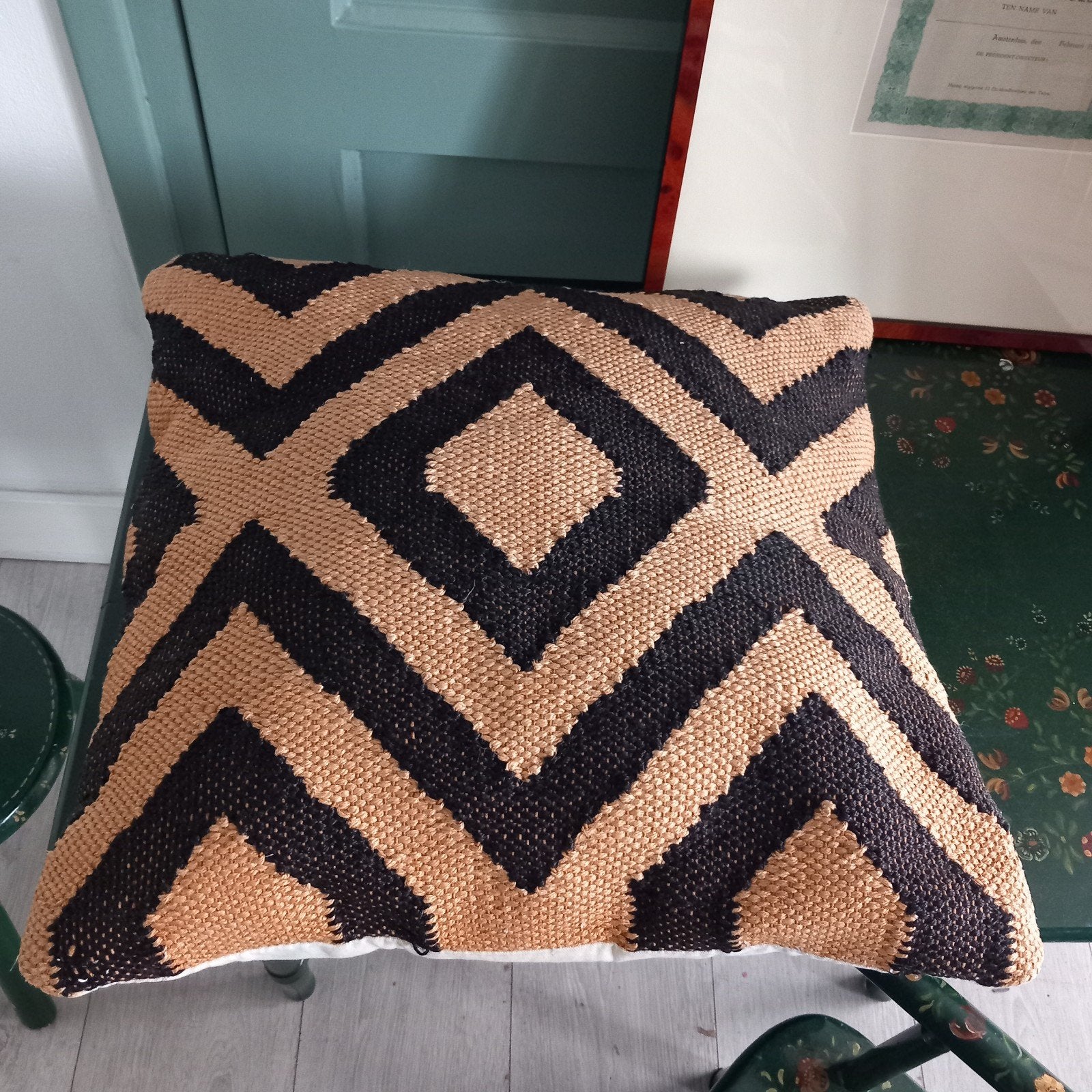 Nieuw Boho Ibiza Sierkussen Jute met Rits, Meerkleurig, Vierkant, Nieuw, Sierkussen