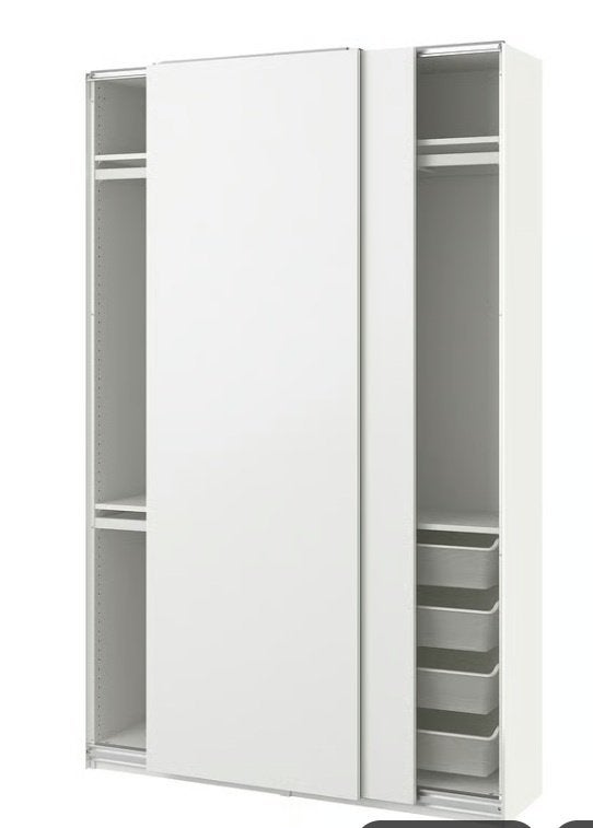 Pax Hasvik kledingkast 150 x 43 x 236 cm, Ophalen, 200 cm of meer, 150 tot 200 cm, 25 tot 50 cm