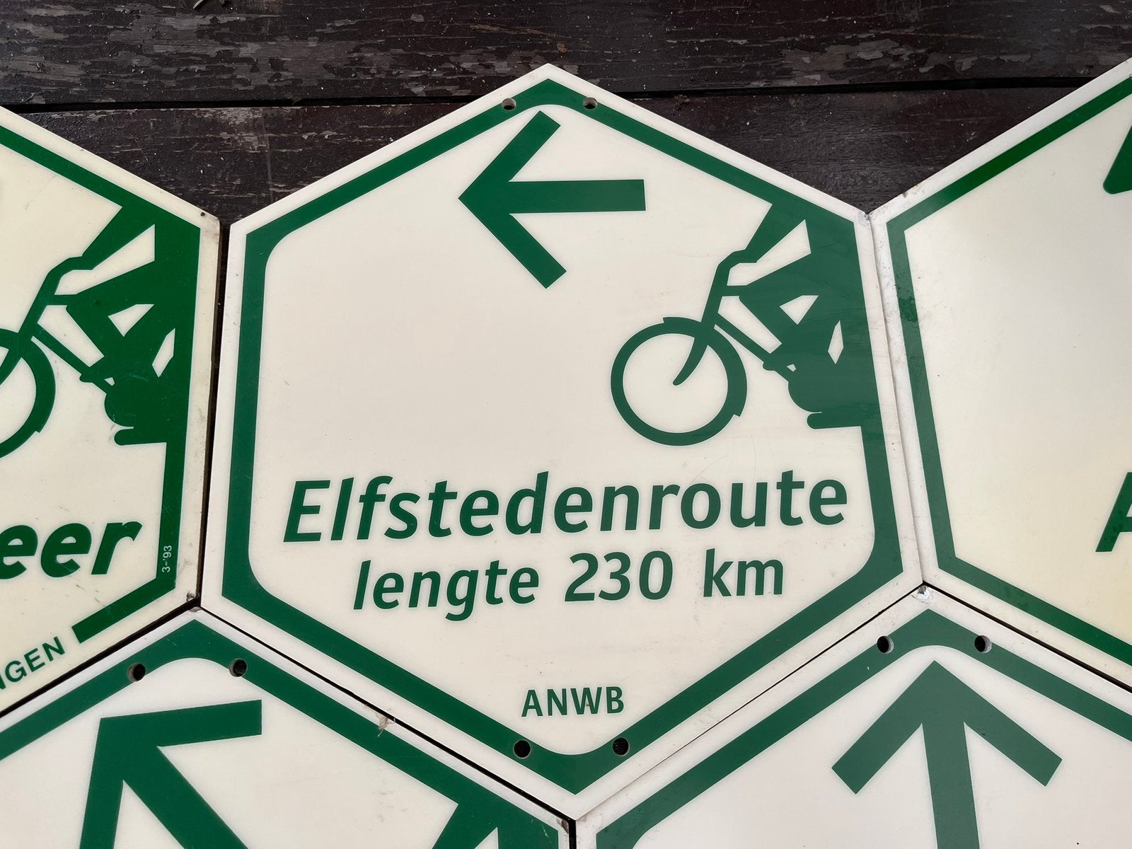 ANWB bordje Elfstedenroute, Tekstbord, Ophalen of Verzenden, Zo goed als nieuw, Kunststof