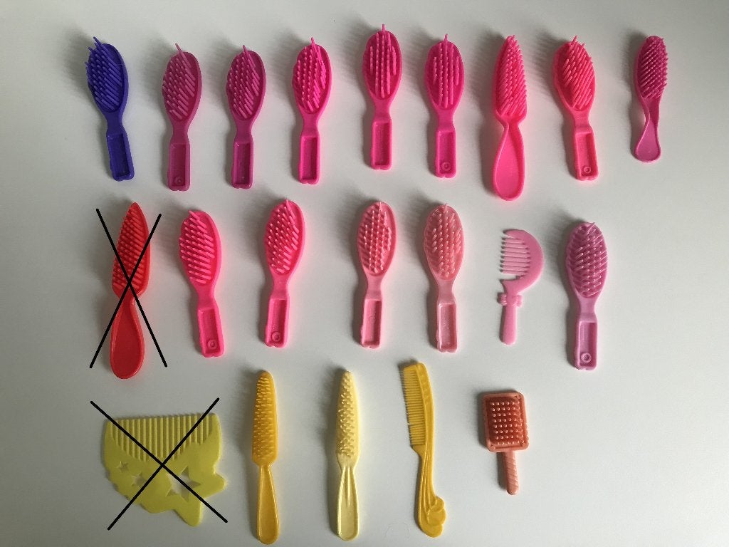 Barbie accessoires: haarborstels, kammen en meer, Verzenden, Gebruikt, Barbie