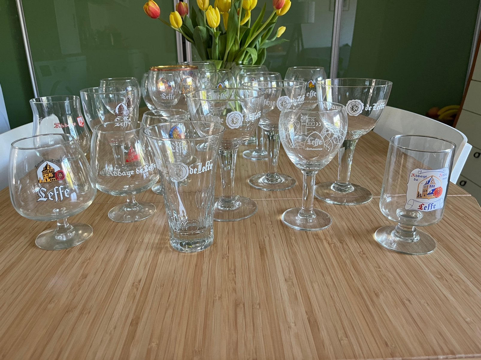 Collectie Leffe glazen waaronder enkele unieke, Ophalen of Verzenden, Zo goed als nieuw, Glas of Glazen, Overige merken