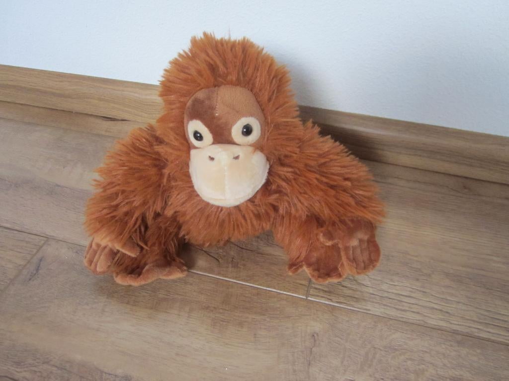 Hema superzacht roodbruin langharig pluche gorilla aap knuff, Ophalen of Verzenden, Nieuw, Overige typen