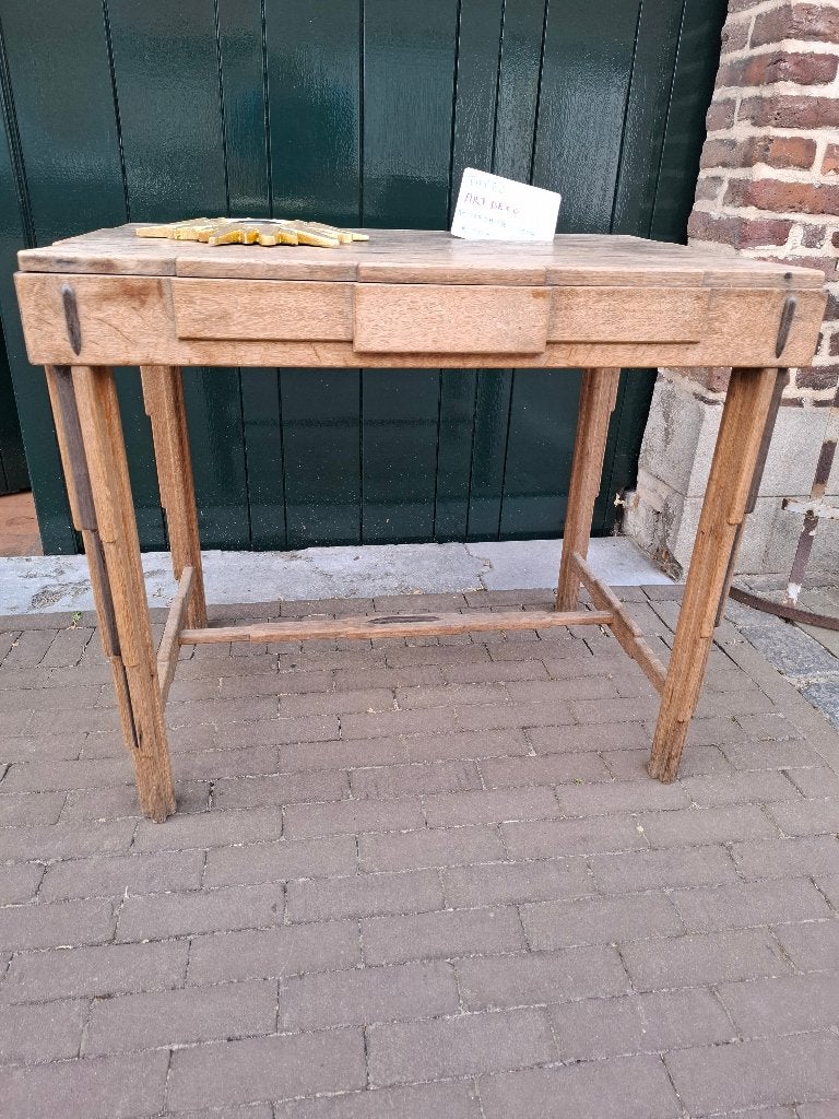art deco tafel Amsterdamse  school, Ophalen, Gebruikt, 100 tot 150 cm, Art deco