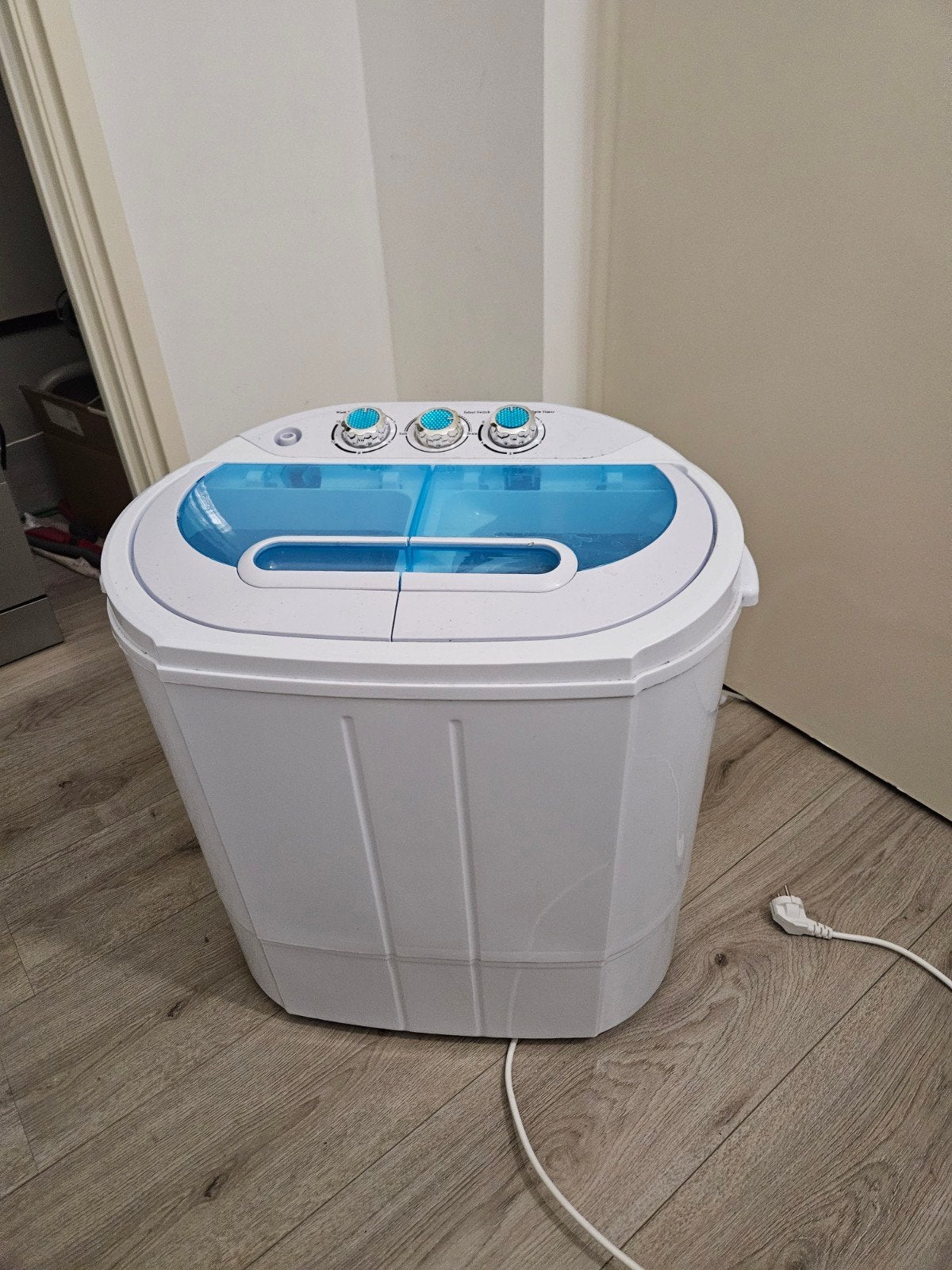 Lowander Mini Wasmachine (5 kg) met Centrifuge, Witgoed en Apparatuur, Minder dan 4 kg, Ophalen, Minder dan 1200 toeren, Minder dan 85 cm