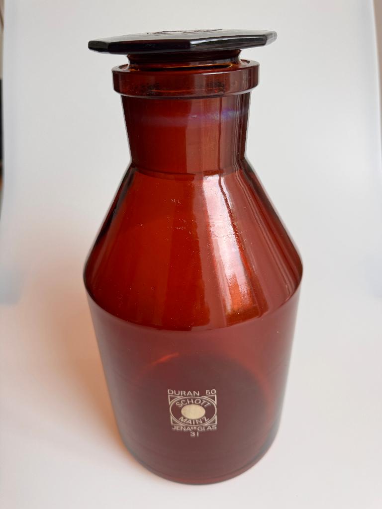 Grote apothekersfles Schott & Gen Mainz JENer Glas - 3 ltr, Antiek en Kunst, Ophalen of Verzenden