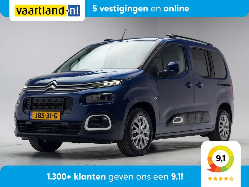 Citroën Berlingo 1.2 PureTech Feel Aut. [ Navi Camera Head-, Auto's, Citroën, Gebruikt, 1199 cc, Blauw, 19 km/l