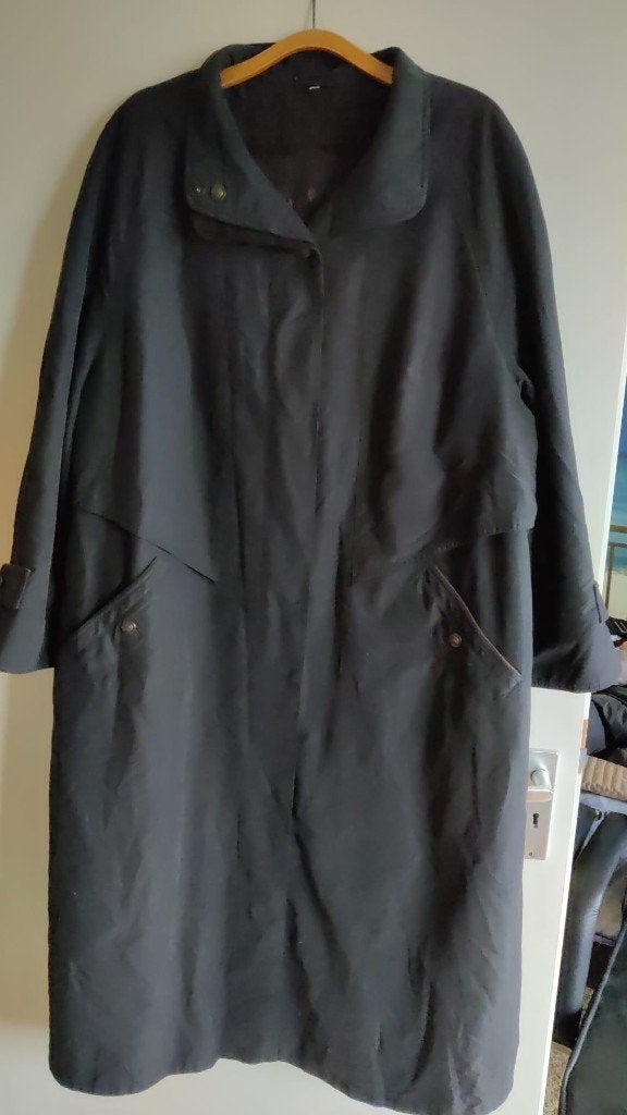 Marcona dames coat lange jas maat XXL 52/54, Blauw, Maat 46/48 (XL) of groter, Ophalen of Verzenden, Zo goed als nieuw