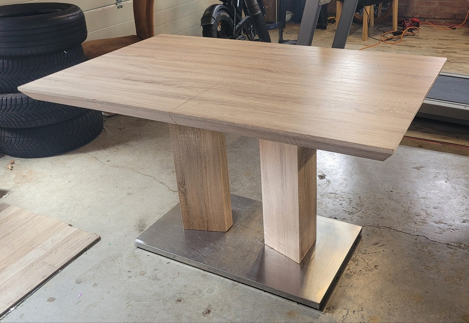 Uitschuifbare eettafel 80 x 130/170, Ophalen, Gebruikt, 50 tot 100 cm, 150 tot 200 cm