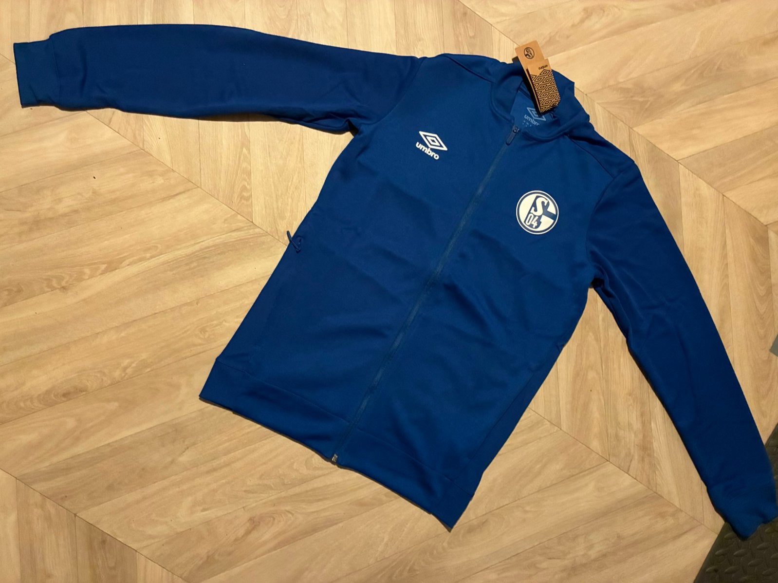 Origineel Schalke 04 trainingsjack maat S, Blauw, Nieuw, Ophalen of Verzenden, Voetbal