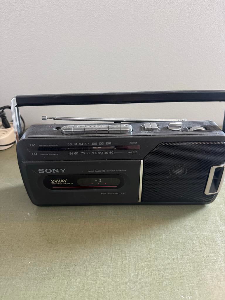 Sony Radio Cassette-Corder CFM-140S - Vintage Boombox, Ophalen, Zo goed als nieuw, Radio