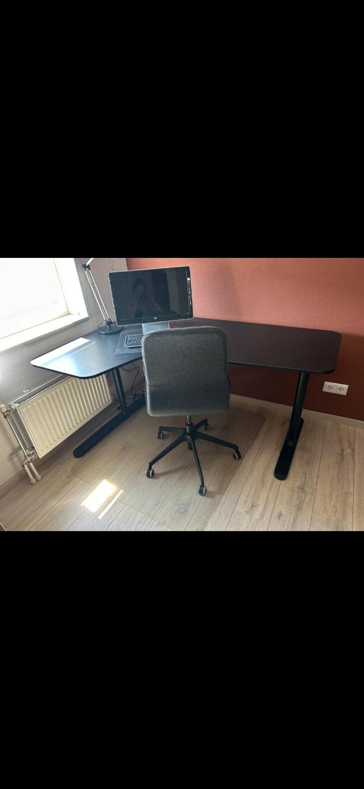 Bureau Ikea Bekant, Ophalen, Zwart, Gebruikt, Hoekbureau