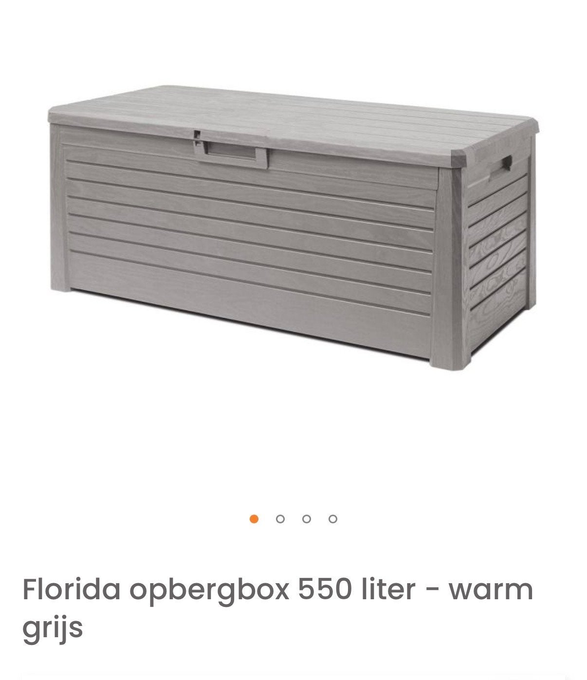 Florida kussenbox 550 liter - warm grijs, Tuin en Terras, Ophalen, Nieuw, Kunststof, Overige typen