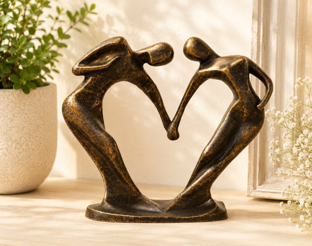 hart /bronzen beeld / / HART // nieuw / LIEFDESKOPPEL