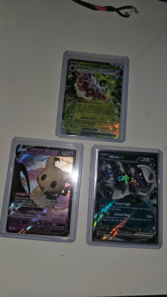 Zeldzame Pokémon kaarten: Mimikyu V, Absol ex, Forretress ex, Ophalen of Verzenden