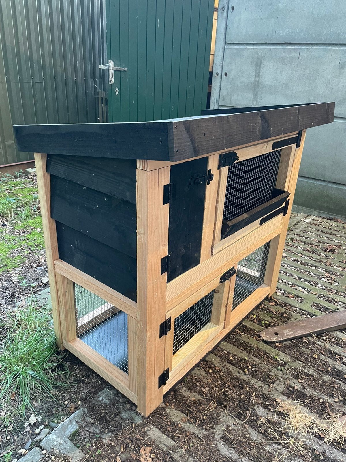 Nieuwe konijnenhokken van sterk douglas hout, Dieren en Toebehoren, Ophalen, 110 cm of meer, Nieuw, 90 cm of meer