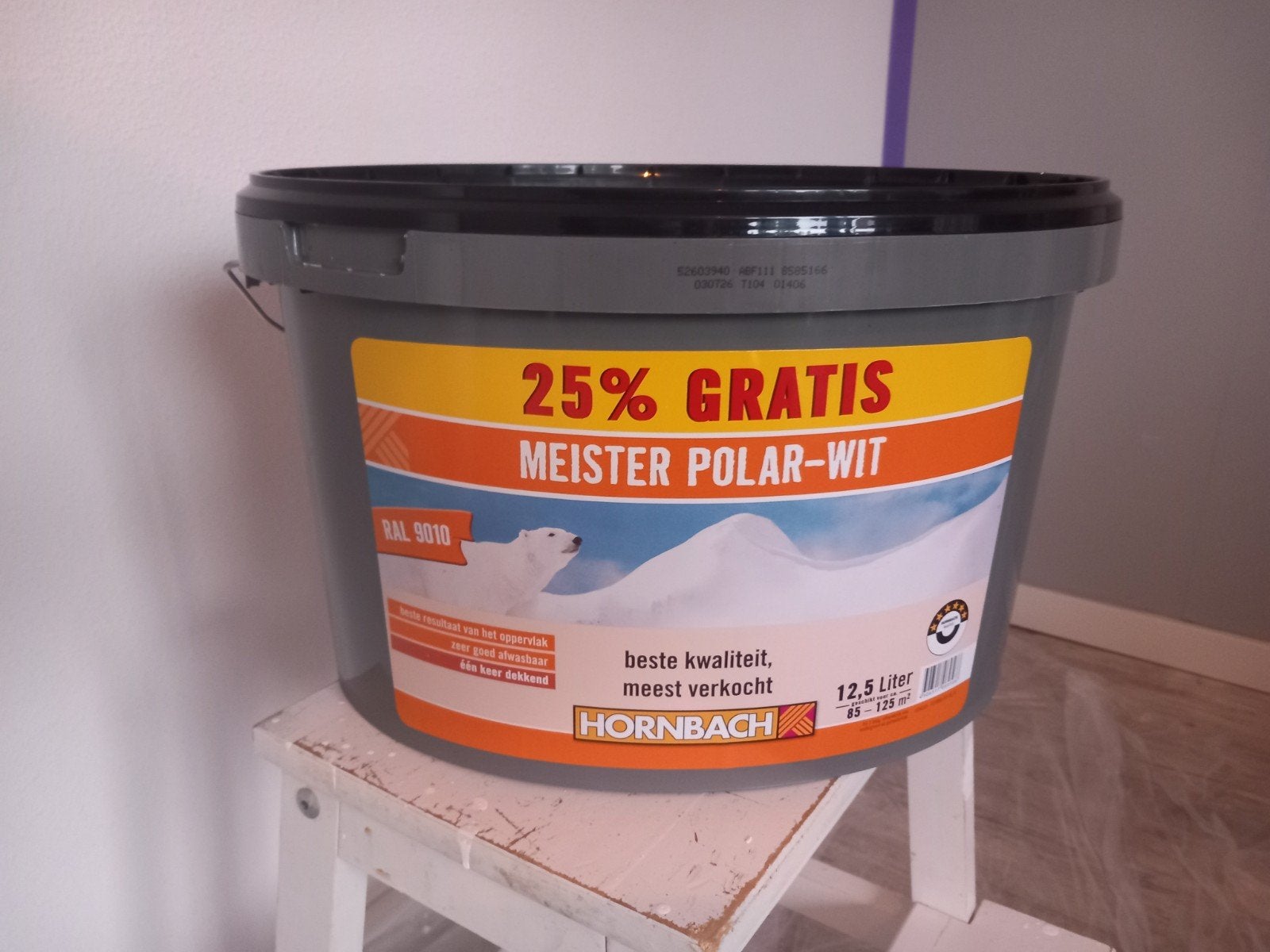 Latex Hornbach Meister Polar-wit, Ophalen, Wit, Nieuw, Verf