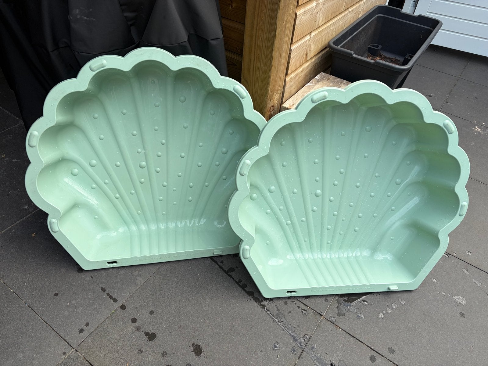 Schelpvormige zandbak/zwembadje voor kinderen, Ophalen, Gebruikt