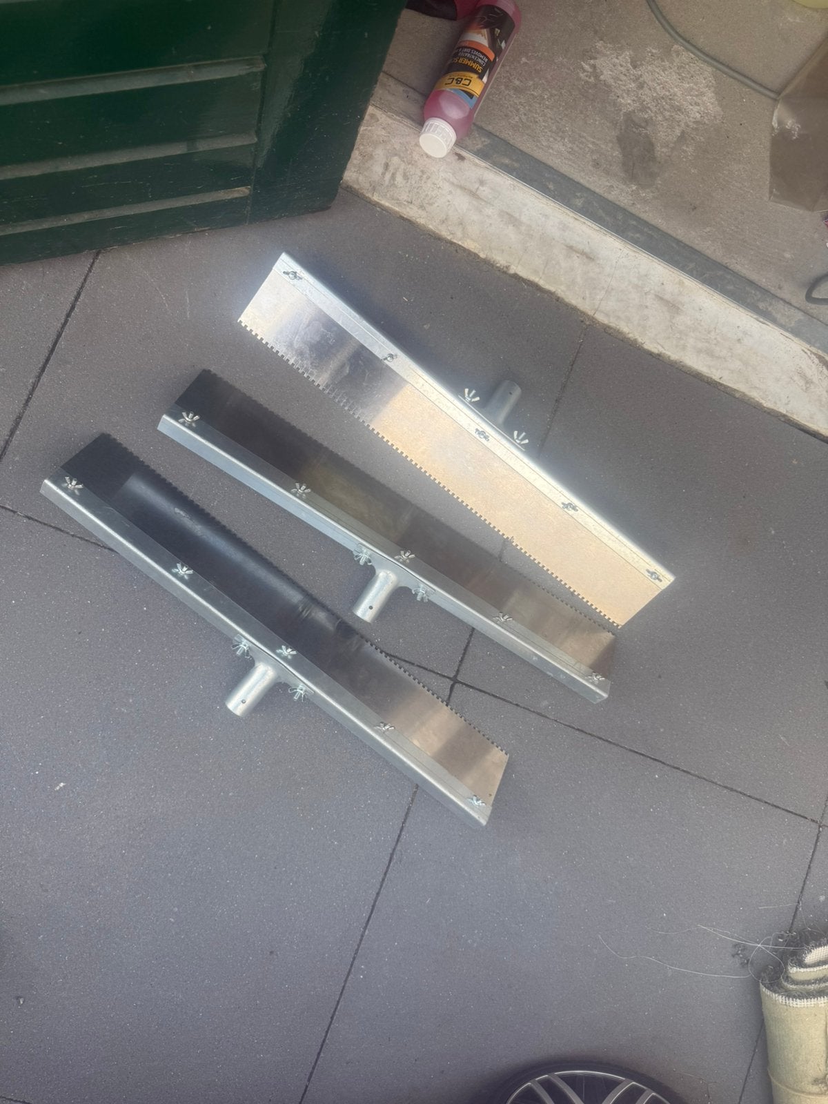 3 x  getande lijmkam/spaan voor op steel, Ophalen of Verzenden