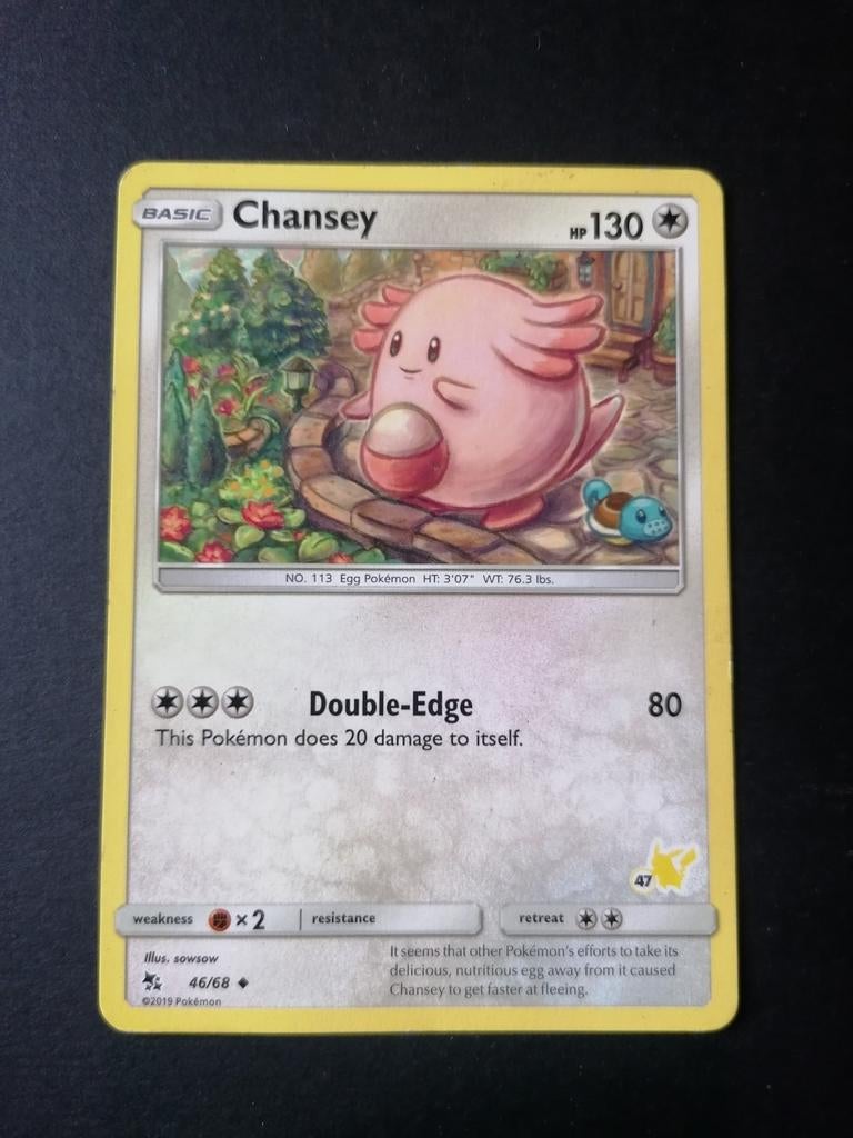 Chansey - Battle Academy 2020 Pikachu Stamp #47 - Pokémon, Ophalen of Verzenden, Zo goed als nieuw