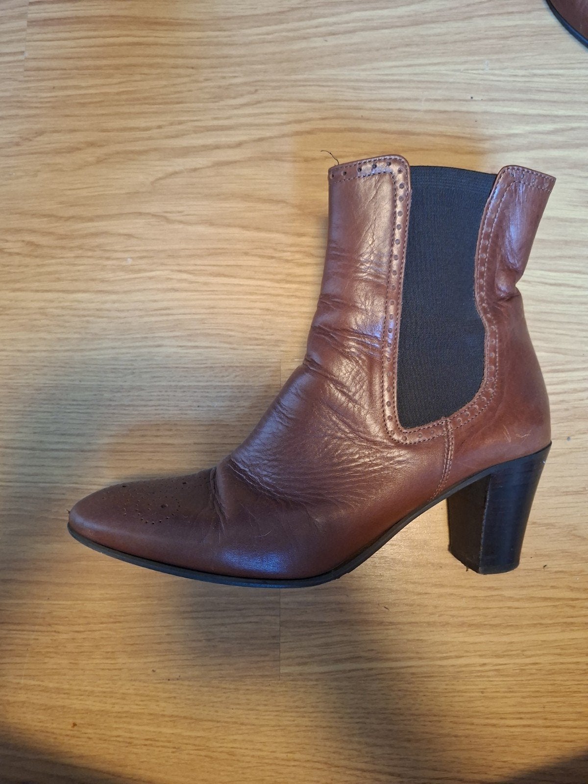 purdey bruine leren enkellaarzen - Maat 39, Kleding | Dames, Bruin, Lage of Enkellaarzen, Ophalen of Verzenden, Gedragen