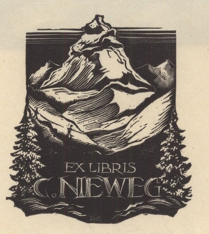 0288 Ex Libris Nederland : Dirk Govert van Luijn, 1946, Verzenden, Ex libris