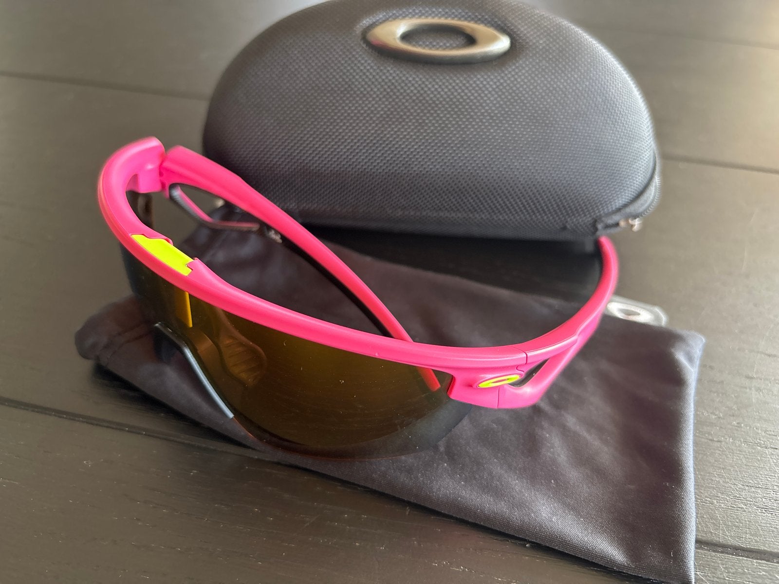 Oakley Fietsbril Prizm Gold - Zo goed als nieuw, Zonnebril, Ophalen of Verzenden, Zo goed als nieuw, Oakley