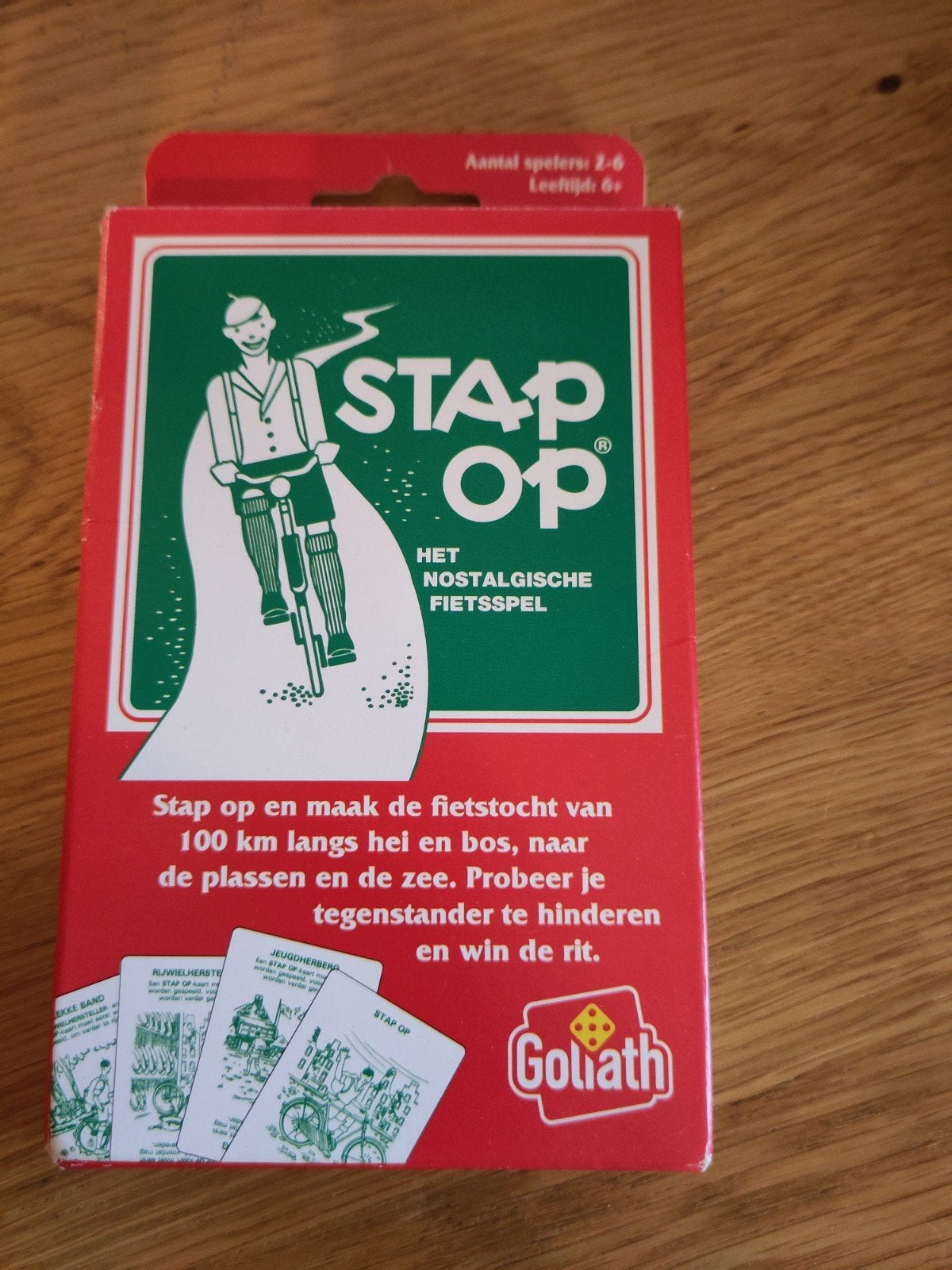 Stap Op! Het Nostalgische Fietsspel van Goliath, Drie of vier spelers, Ophalen of Verzenden, Gebruikt, Goliath