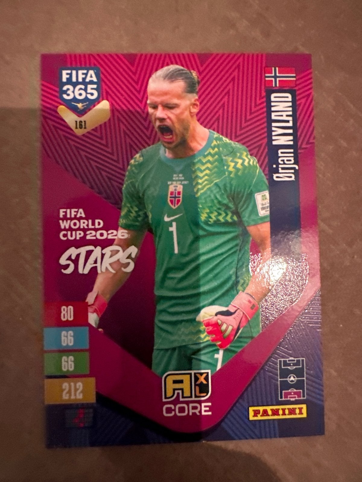 FIFA 365 World Cup 2027 Stars - Ørjan Nyland Panini kaart, Ophalen of Verzenden, Zo goed als nieuw, Buitenlandse clubs, Spelerskaart