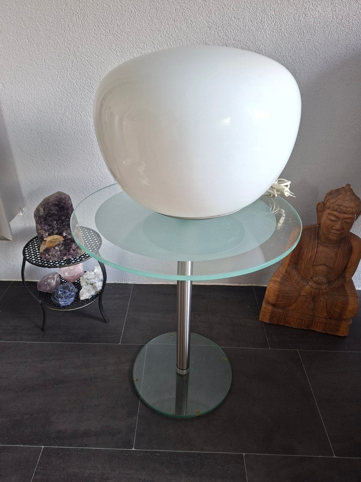 IKEA Tafellamp - Modern Design, Ophalen, Wit, Glas, IKEA
