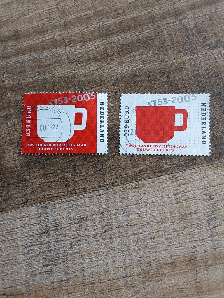 Nvph 2192-2193  250 Jaar Douwe Egberts.  ( gest), Postzegels en Munten, Ophalen of Verzenden