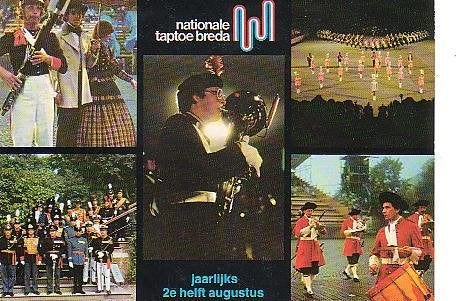 Ansichtkaart 	Breda	Nationale Taptoe	5-luik, Verzenden, 1960 tot 1980, Ongelopen, Noord-Brabant