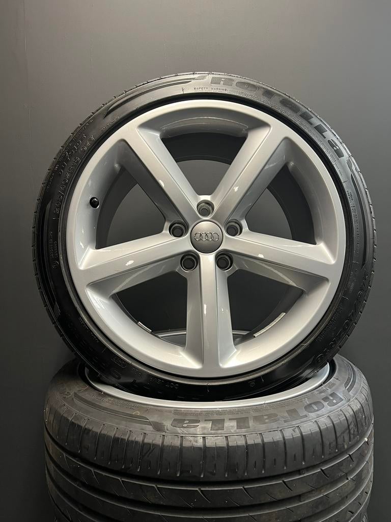 18 inch Originele Audi TT S (8J) velgen met zomerbanden., Auto-onderdelen, Banden en Velgen, Ophalen, 18 inch, 245 mm, Banden en Velgen
