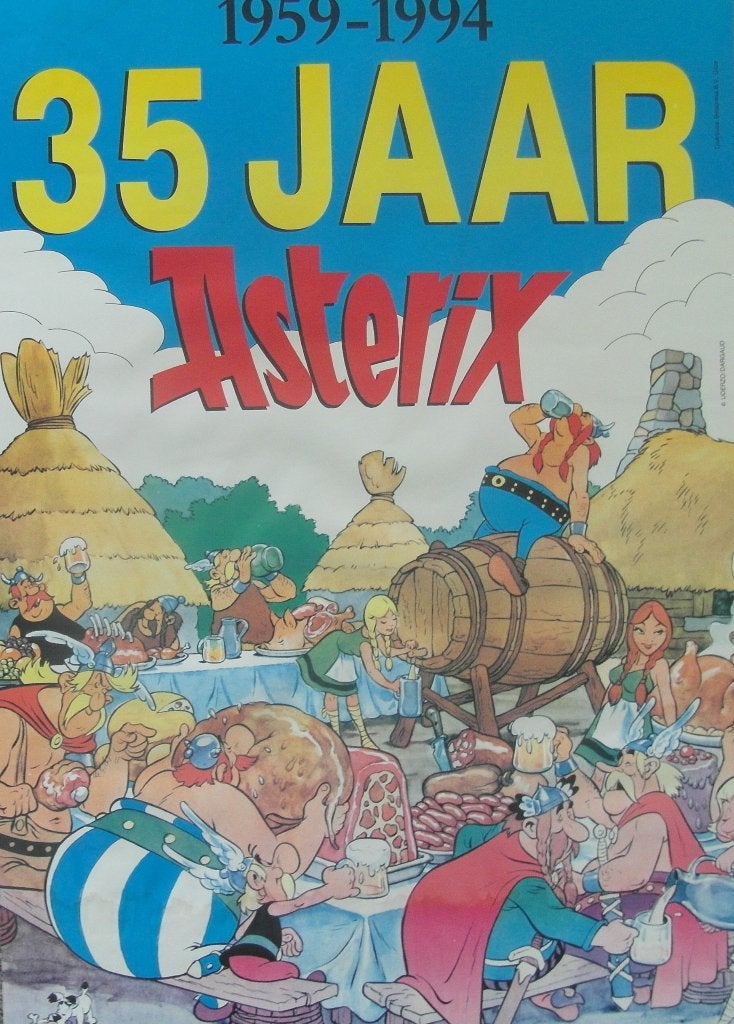 35 Jaar Asterix, Deurposter of groter, Ophalen of Verzenden, Reclame, Rechthoekig Staand