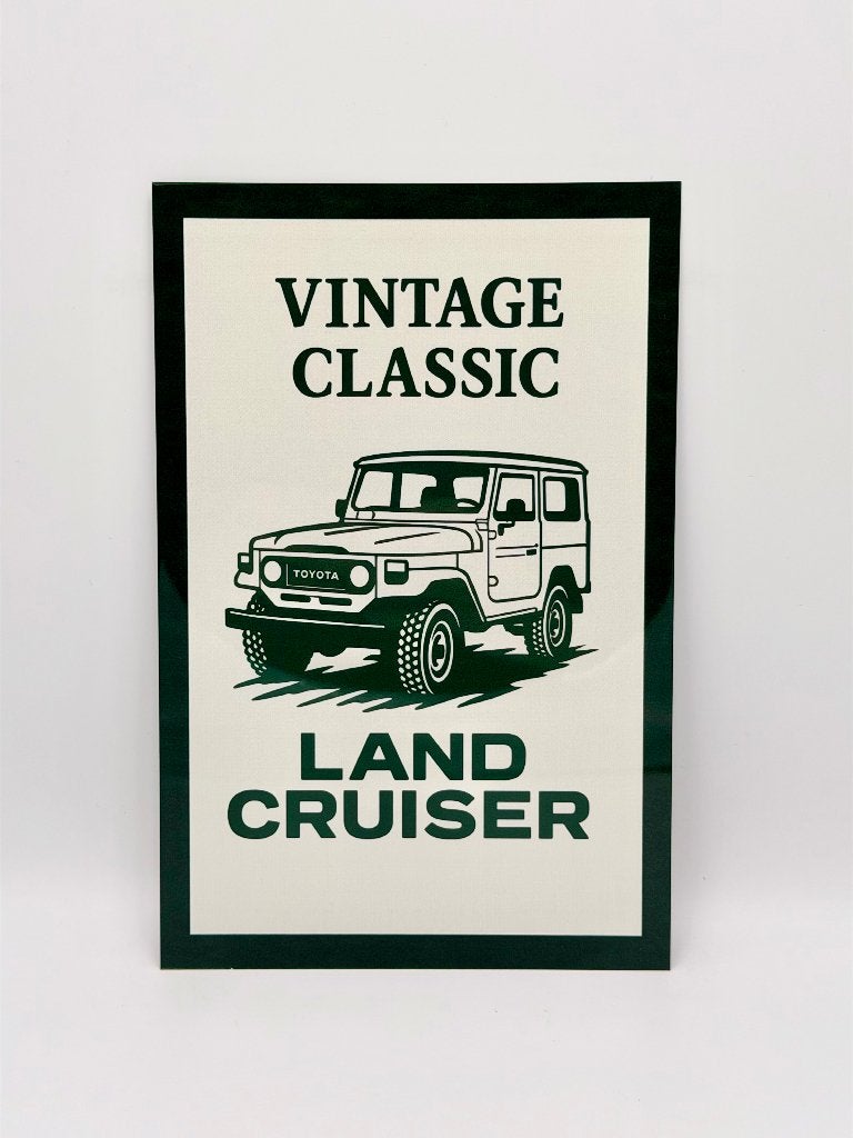 Toyota Land Cruiser classic bord | 20x30cm, Ophalen of Verzenden, Nieuw, Reclamebord