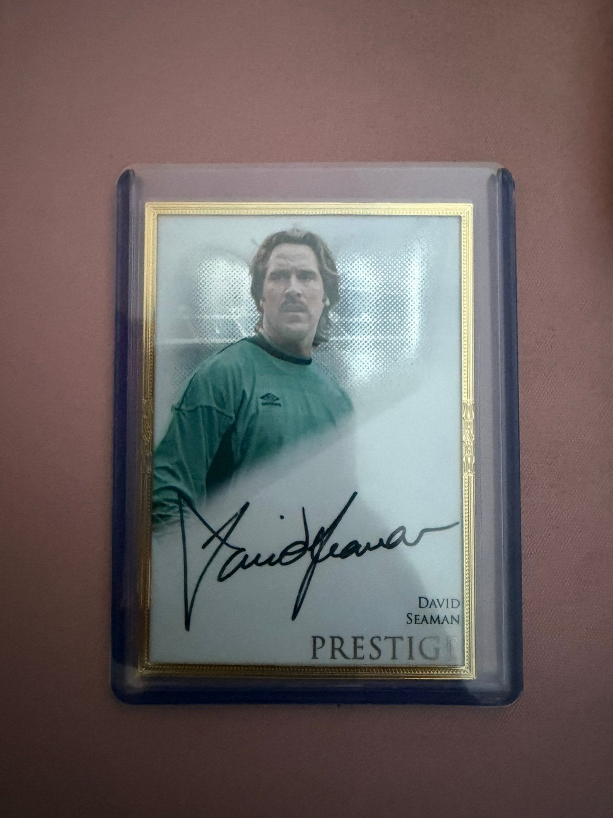 David Seaman 01/08 Signed futera football card, Ophalen of Verzenden, Zo goed als nieuw, Buitenlandse clubs